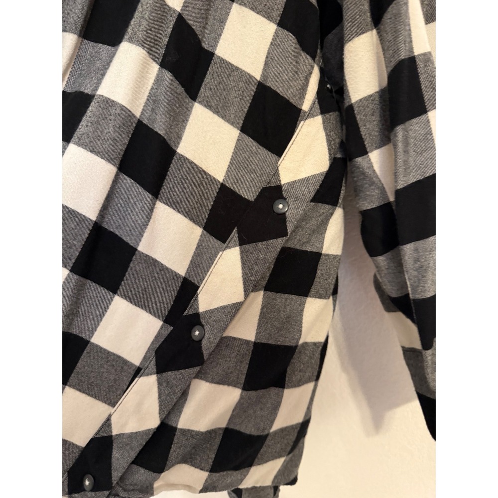 Lane‎ Bryant Black White Plaid Button Down Shirt Top Plus Size 26/28 - Picture 2 of 4